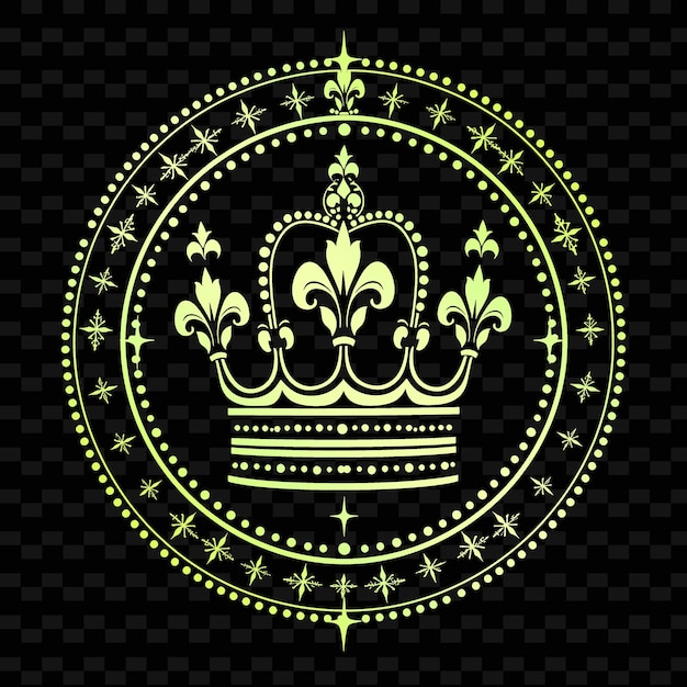 PSD a gold crown with a crown on a black background