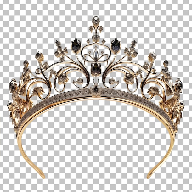 PSD a gold crown with a diamond and diamonds on it