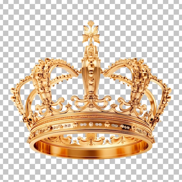 透明な背景に コロナ と書かれた金色の王冠