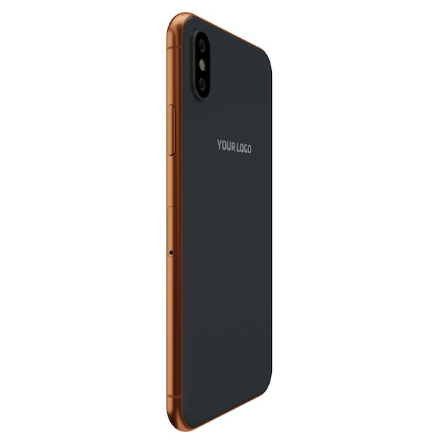 Gold and dark mobile mockup
