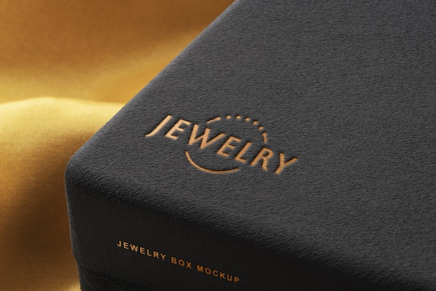 PSD gold deboss premium box mockup