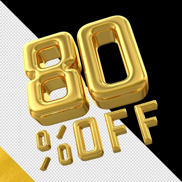 Sconto oro 80 di sconto sul rendering 3d