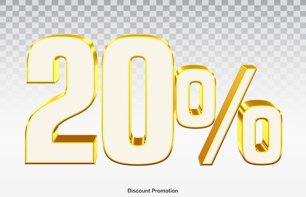 Gold Discount Numbers 20 Percentage