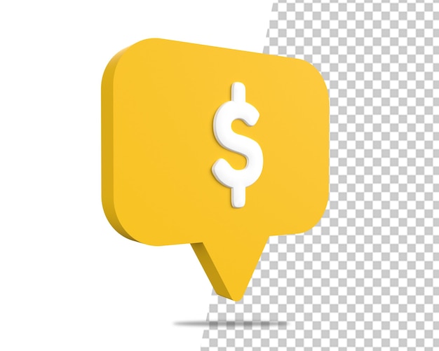 gold dollar money label 3d