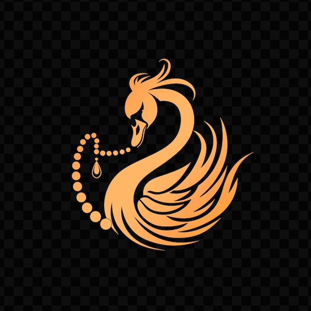 PSD gold dragon on a black background free download