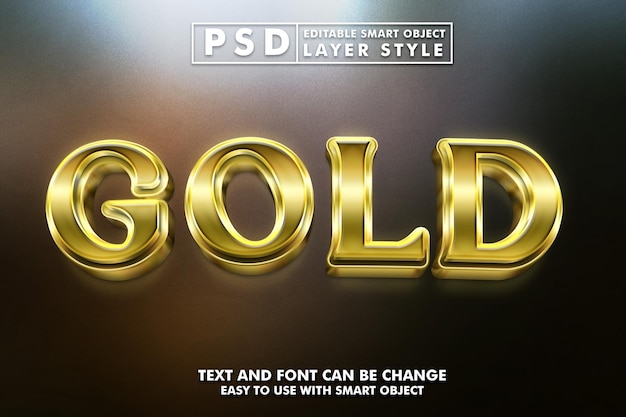 Gold Editable Psd Text Effect