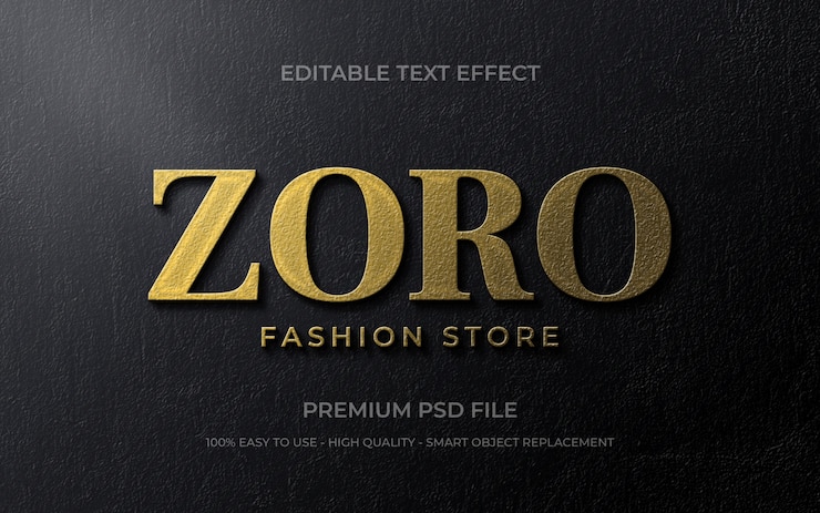 Gold Editable Text