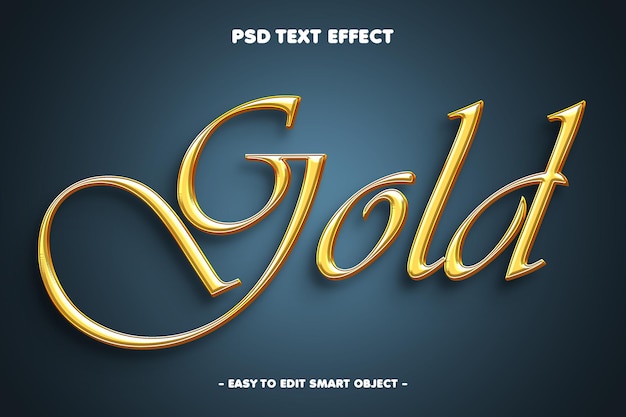 Gold elegent gold style Text Effect 2025