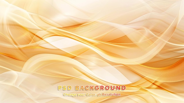 PSD gold fabric curvy silky abstract curvy fabric background