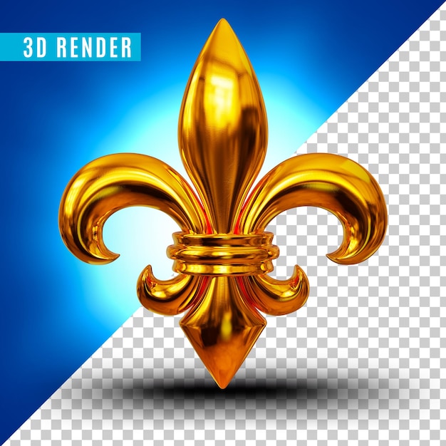 Oro fleur de lys 3d premium