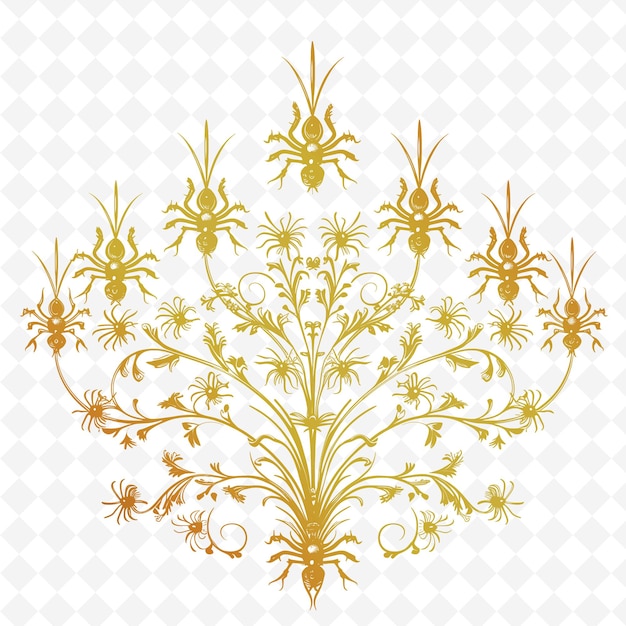 PSD a gold floral pattern with the words quot flower quot on the front