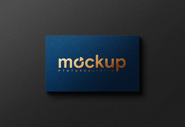 Gold foil logo mockup