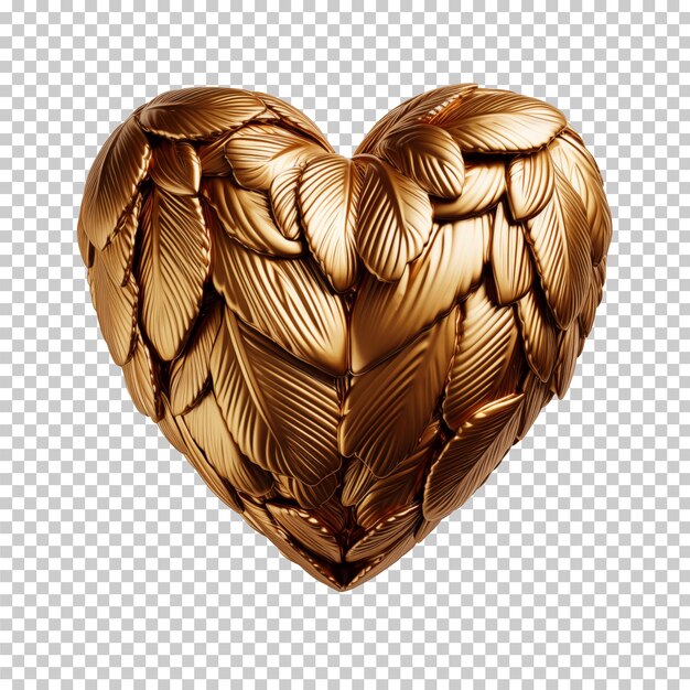 PSD gold foil valentines heart