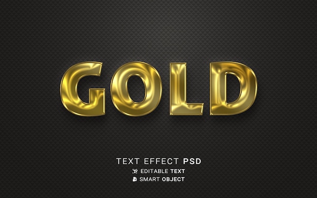 PSD gold font text effect