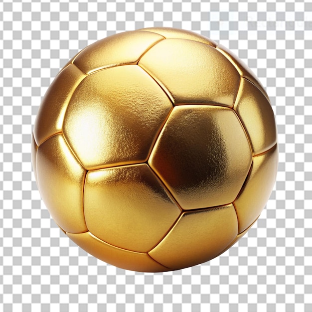 PSD gold football on transparent background