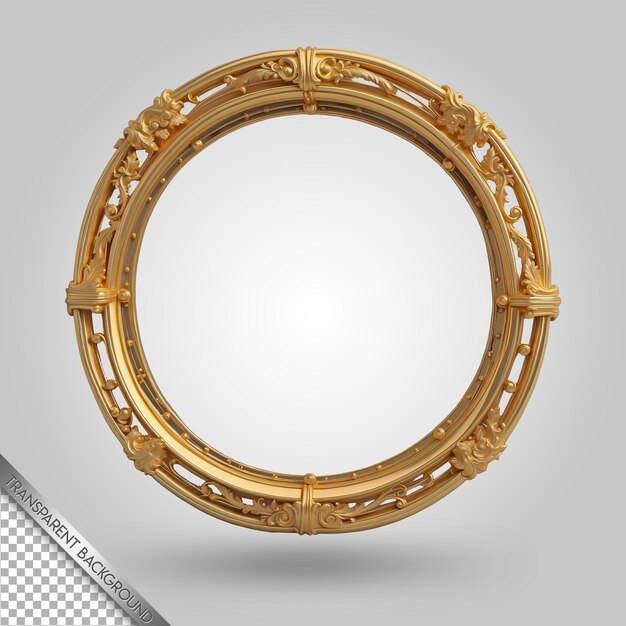 PSD a gold framed mirror