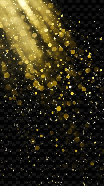 PSD luccioli d'oro su uno sfondo nero