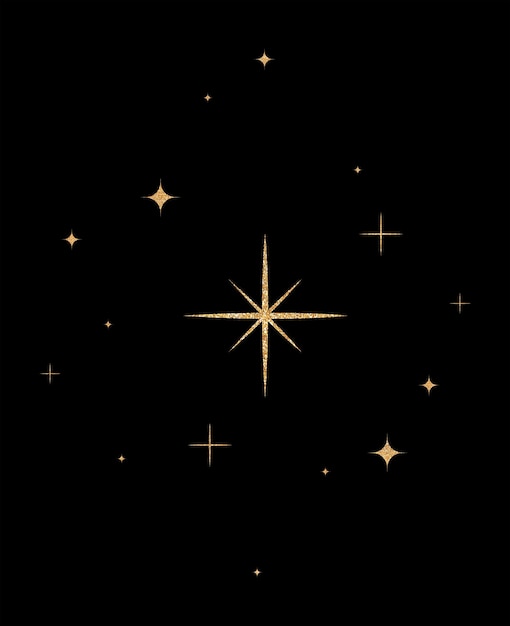 Gold Glitter Constellation