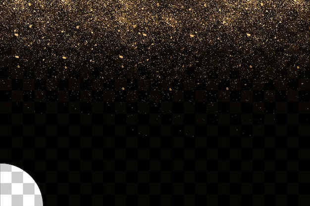PSD gold glitter dust particle transparent background