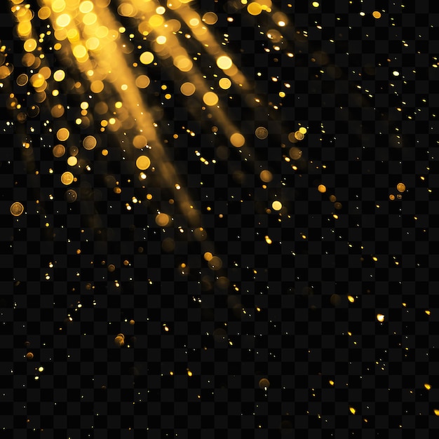 PSD gold glitters on a black background