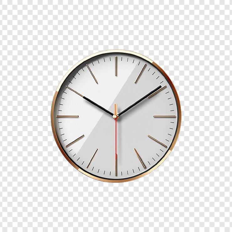 PSD a gold and gold clock face with the hands on the face