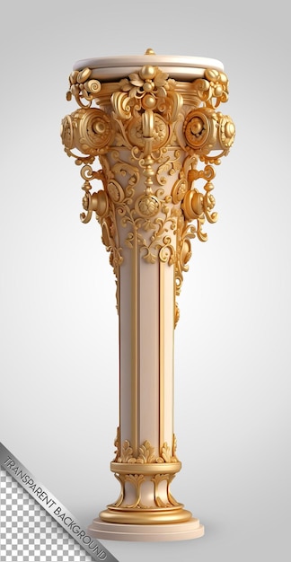 A gold and gold vase with a gold design on the top