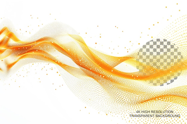 PSD gold halftone golden luxury halftone wave dots emblem on transparent background