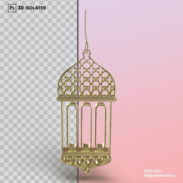 PSD a gold hanging lamp with a pink background and the text pf file is shown.