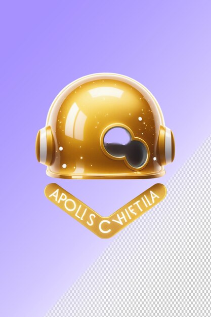 Un casco d'oro con la parola mac sopra