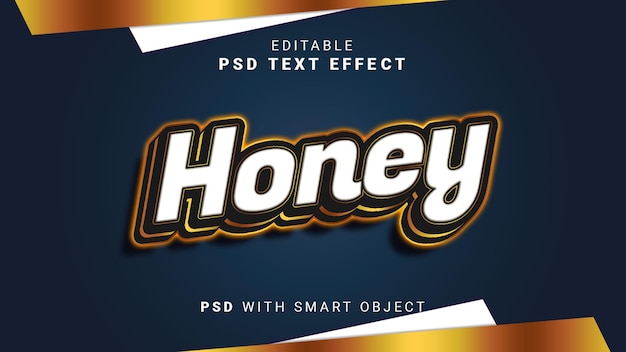 Gold honey text effect