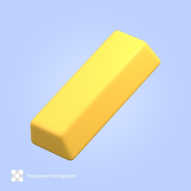 Gold ingot 3d icon