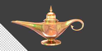 PSD a gold lamp from the movie the magic lamp