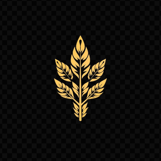 PSD gold leaf on a black background