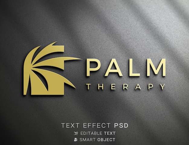 PSD gold logo mockup psd