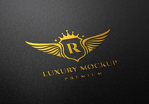 Gold logo mockup