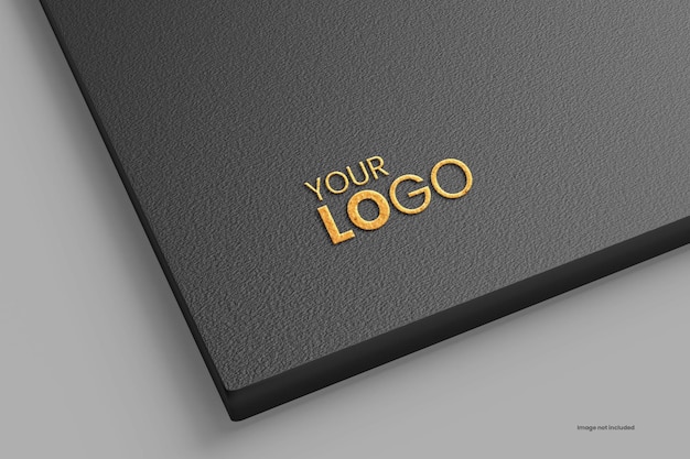 PSD gold logo mockup