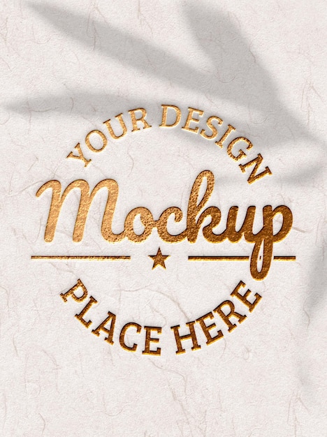 PSD mockup logo oro