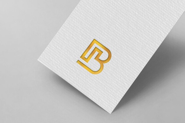 Gold logo mockup