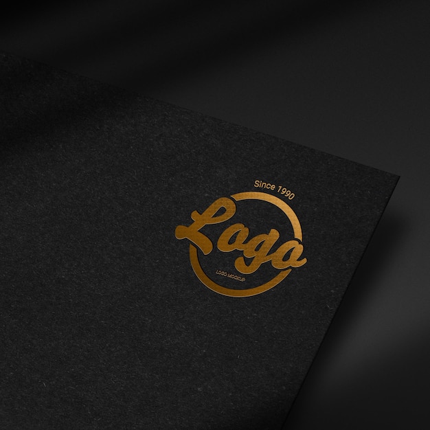 Mockup logo oro