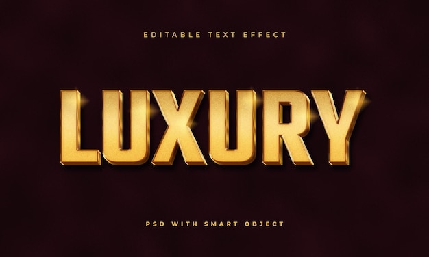 PSD gold luxury editable text effect template