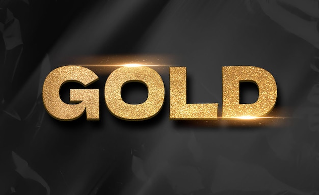 PSD gold luxury text effect design