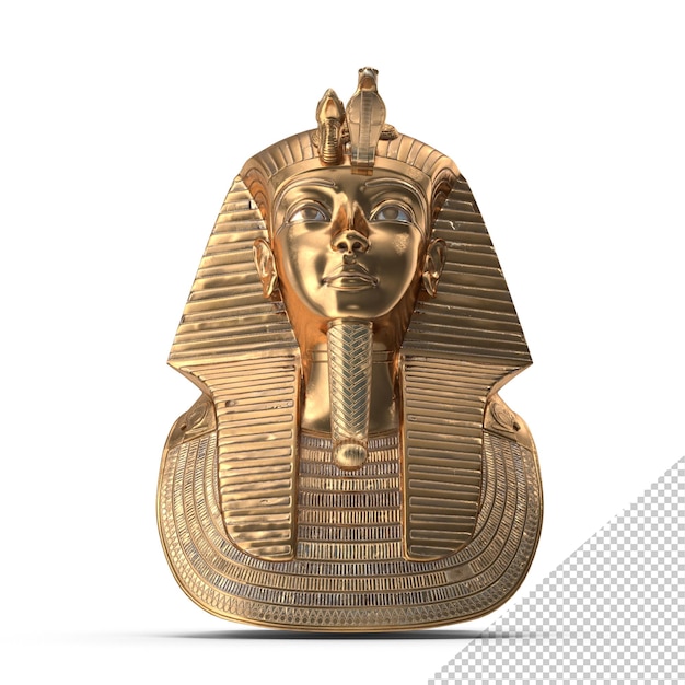 PSD gold mask of tutankhamun png