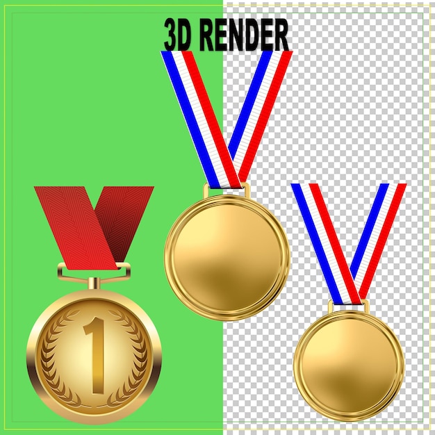 Gold Medal trophy And Medals product Design