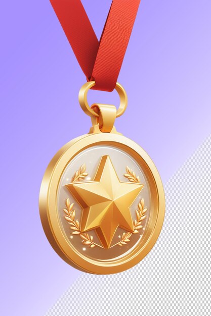 PSD a gold medal with a star on it