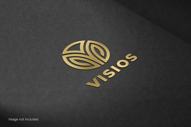 Gold Metallic Logo Mockup