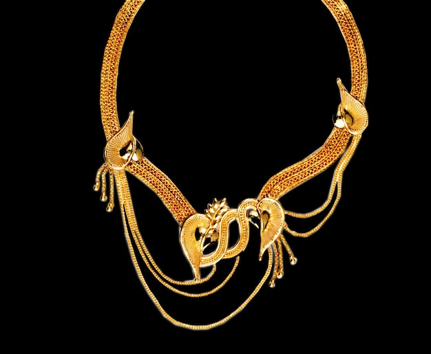 PSD gold necklace jewelry