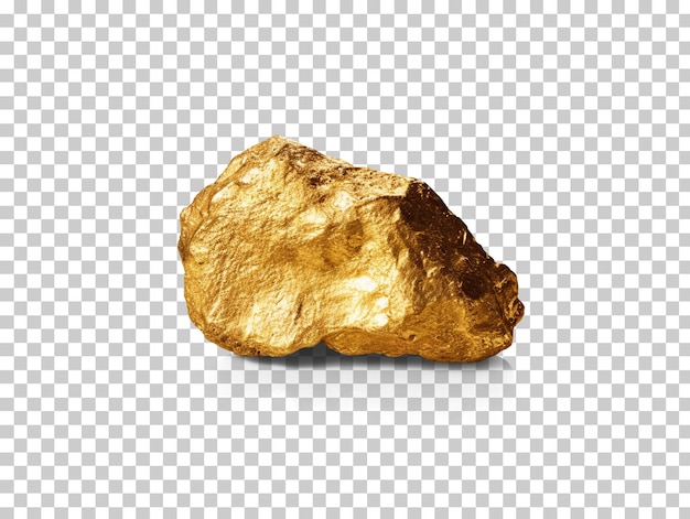 PSD gold nugget on transparent background png psd