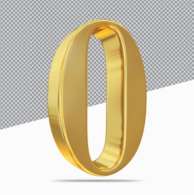 Gold number 0 3d