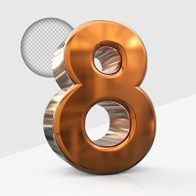 Numero d'oro 8 3d render