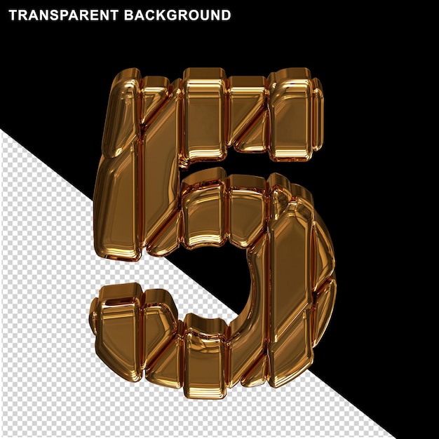 Gold numbers in a frame number 5